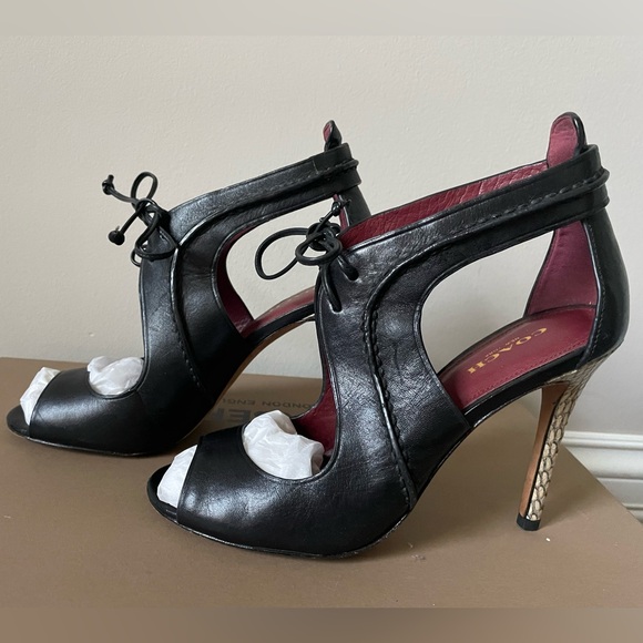 COACH high heels sandals leather size 7.5 - Picture 2 of 7